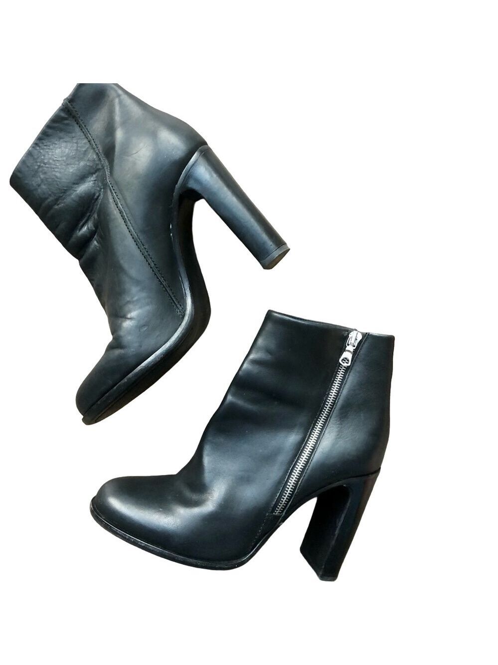 Rag & Bone Black Avery Boots with Chunky Heel size 9.5 Genuine Leather